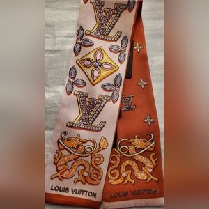 100% Silk Bag Twilly, Scarf, Hairtie